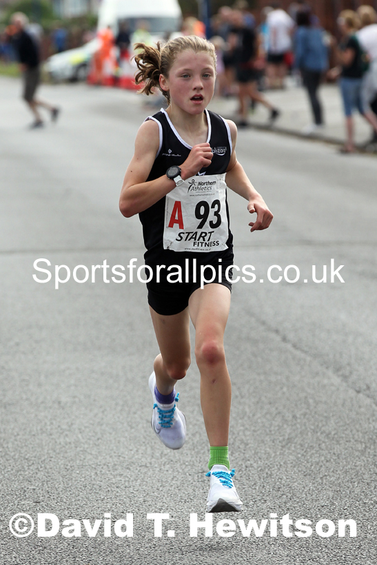 Girls under-15s 2021 Northern 6 and 4 Stage and Young Athletes Road Relays, Redcar. Photo: David T. Hewitson/Sports for All Pics